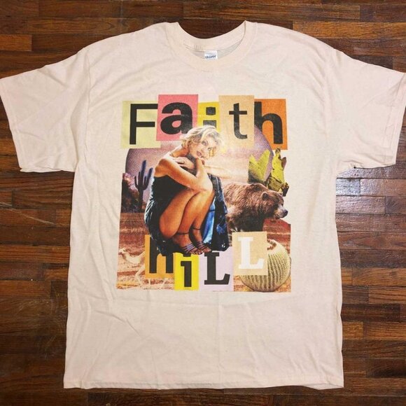Faith Hill Unisex White Music Fan Gift Country Graphic Style T-Shirt 170 - Picture 1 of 5